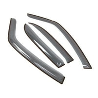 TuningPros LGWV-156i In-Channel Window Visor Deflector Rain Guard Light Grey 4-pc Set TuningPros LGWV-156i In-Channel Window Visor Deflector Rain Guard Light Grey 4-pc Set